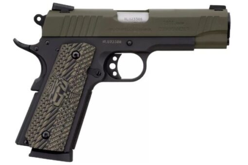 Taurus 1911 Commander 45 ACP Pistol with OD Green Slide and Operator II VZ Grips