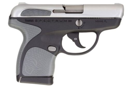 Taurus Spectrum .380 Auto Black Pistol with Stainless Slide and Gray Grips