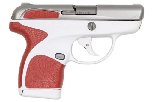 Taurus Spectrum .380 Auto White/Stainless Pistol with Red Grips